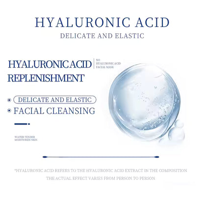 Mască facială SADOER cu acid hialuronic 4 buc.
